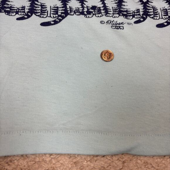 Vintage 70s Crazy Shirts Hawaii B Kliban Cats Cap Sleeve Shirt Women's M RARE - Picture 10 of 11